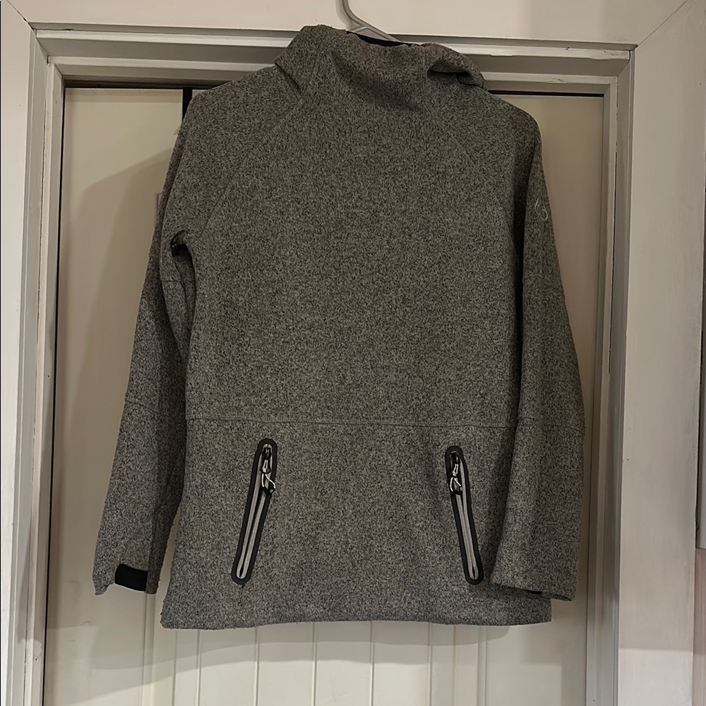 686 Gray Puffer Coat with Mock Turtleneck